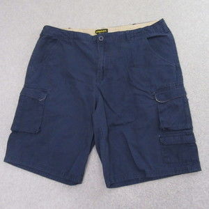 Stanley Mens Cargo Shorts 38‎ x 10 Blue Hiking Outdoor 100% Cotton Pocket